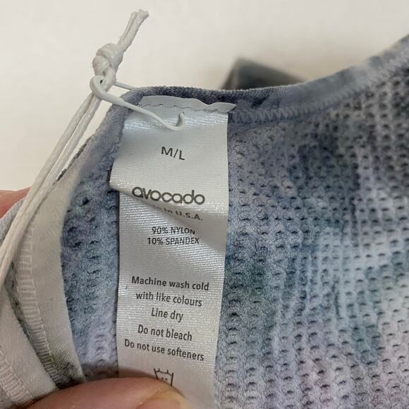 Avocado One Shoulder Sports Bra Dirty Martini Size M/L NWT - Picture 10 of 11